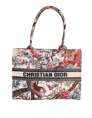 Christian Dior Embroidered Canvas Bag